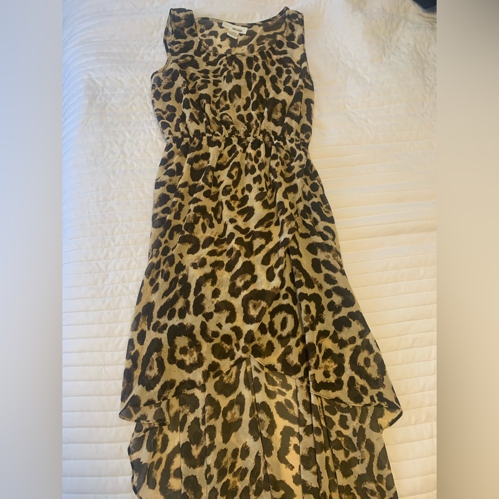 Sans Souci hi-low leopard print dress